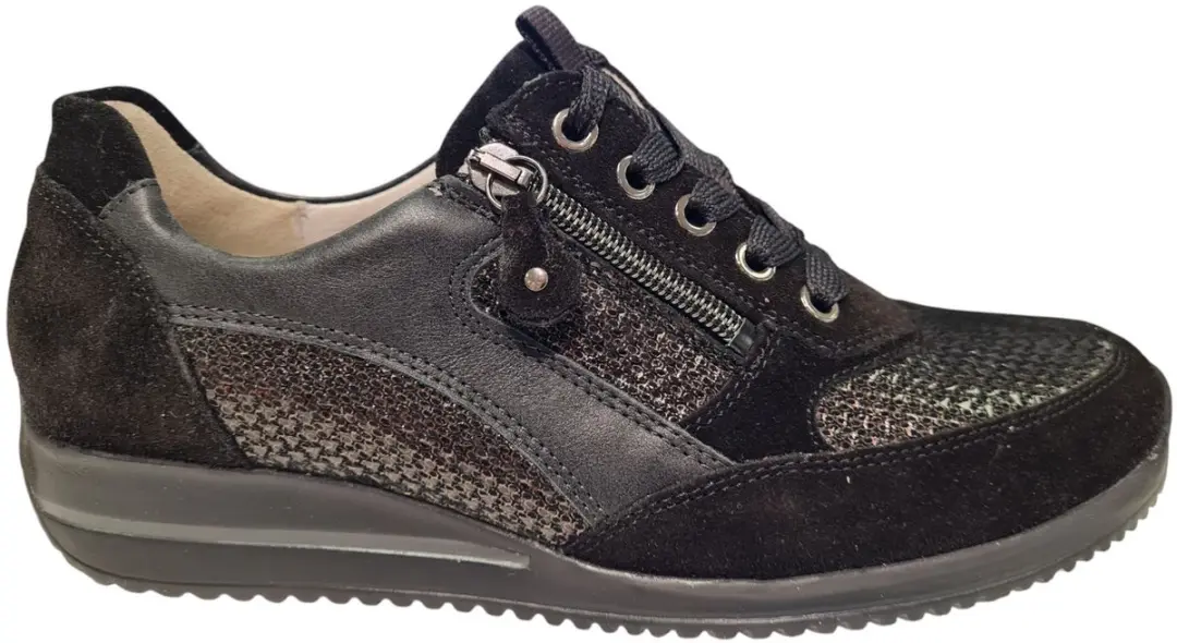 Waldlaufer Leer En Suede Dames Sneakers