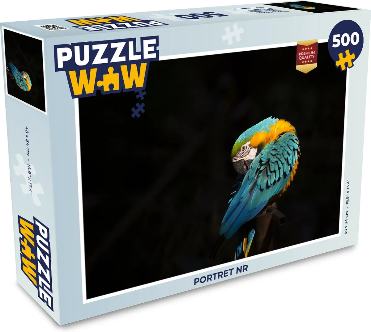 PuzzleWow Portret Legpuzzel 500 Stuks - Multicolor