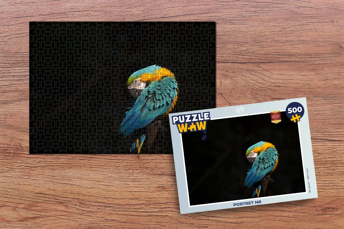 PuzzleWow Portret Legpuzzel 500 Stuks - Multicolor