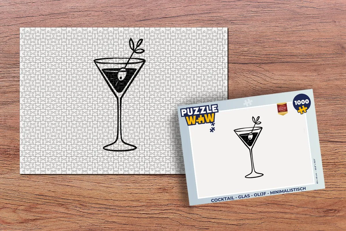 PuzzleWow Cocktail Minimalistisch Legpuzzel 1000 Stuks - MPN 8721374590967