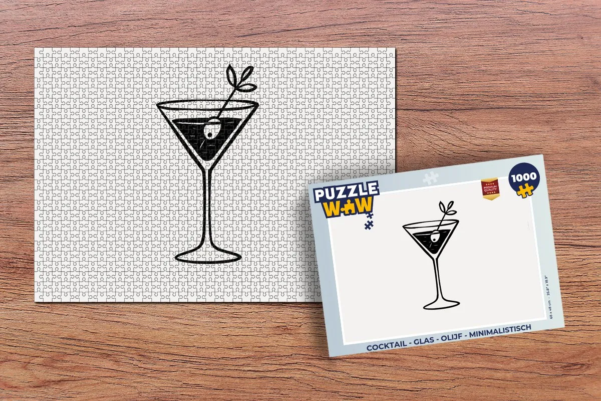PuzzleWow Cocktail Minimalistisch Legpuzzel 1000 Stuks - MPN 8721374590967