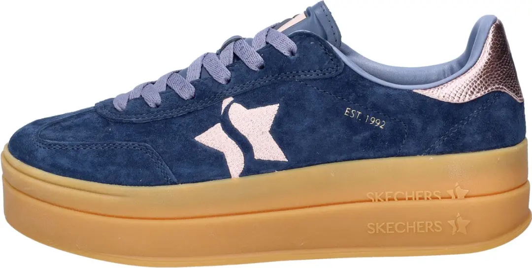 Skechers Academy Hi Dames Sneaker 185430-NVPK - Blauw - afbeelding 6 van 6