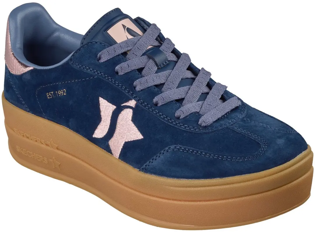 Skechers Academy Hi Dames Sneaker 185430-NVPK - Blauw - afbeelding 2 van 6