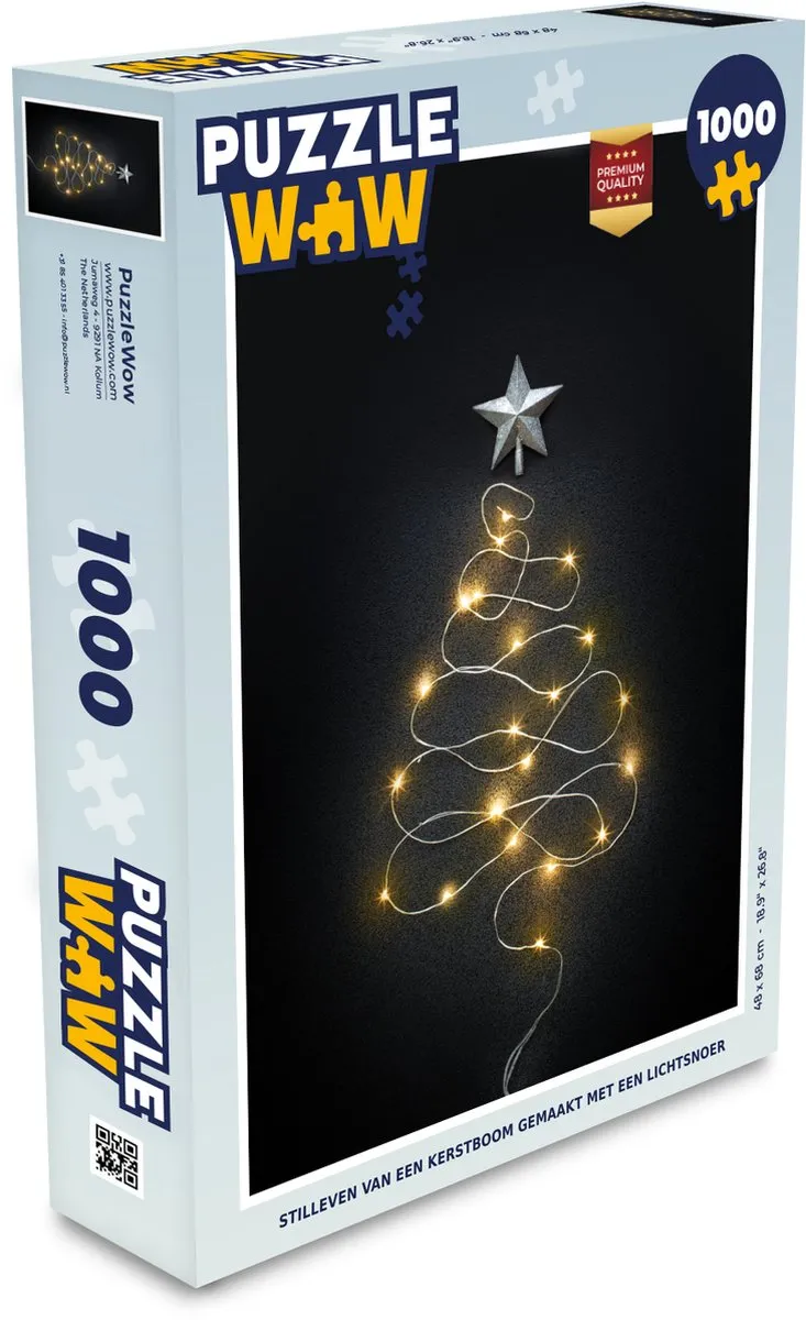 PuzzleWow Kerstboom Lichtjes Legpuzzel 1000 Stuks