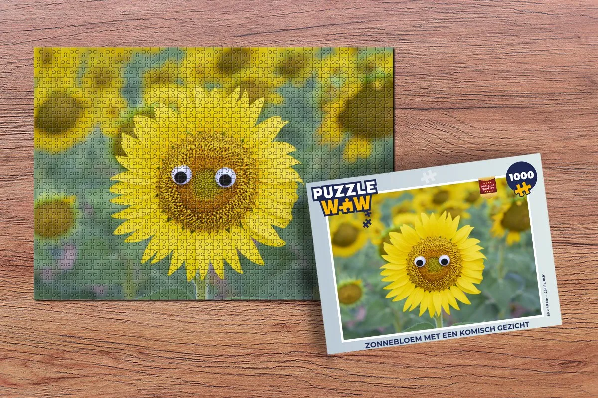 PuzzleWow Zonnebloem Legpuzzel 1000 Stuks - Multicolor