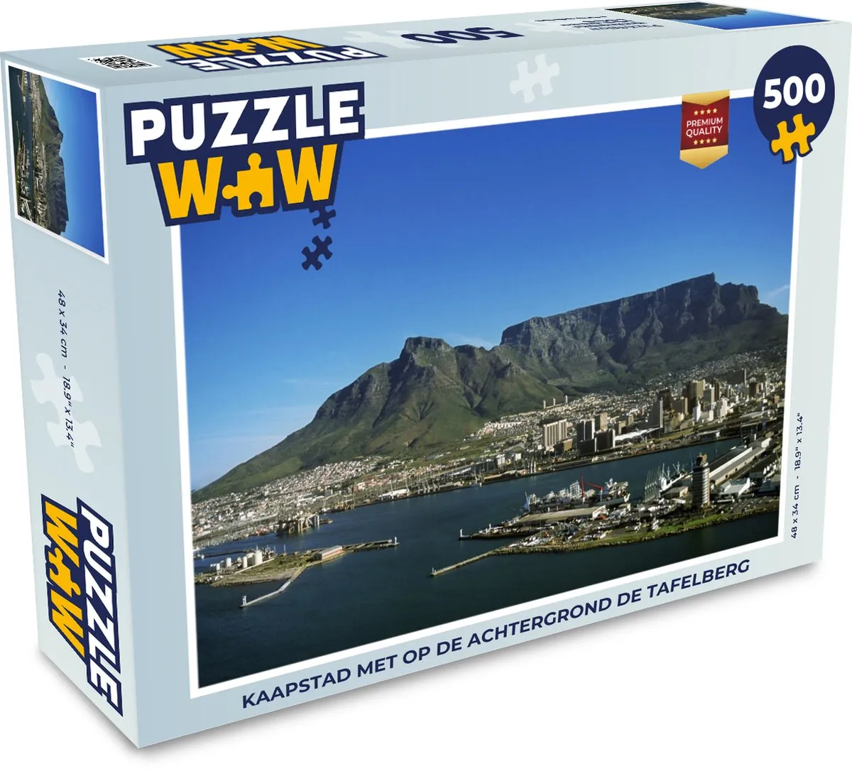 PuzzleWow Kaapstad Tafelberg Legpuzzel 500 Stuks - Multicolor