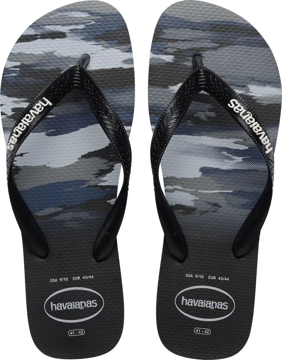 Havaianas HAV. TOP CAMU Zwart/Zwart/Wit Heren Slippers