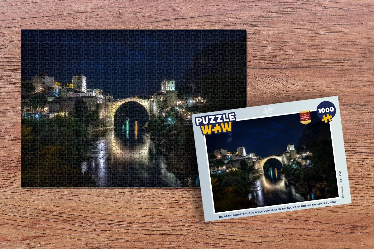 PuzzleWow Legpuzzel De Stari Most 1000 Stuks - Multicolor