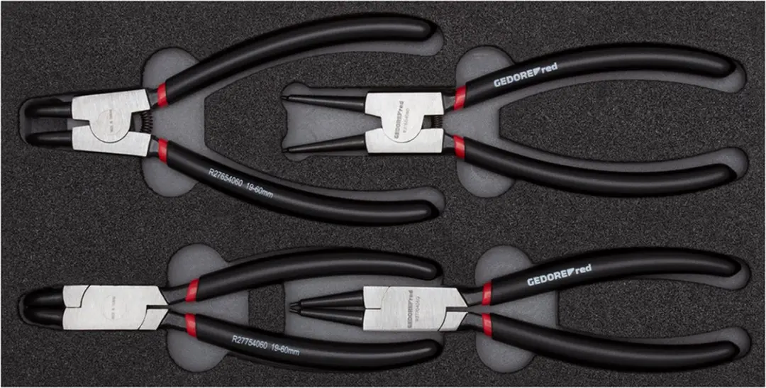 Gedore RED Borgveertangenset R22150017 - 4-delig Zwart - afbeelding 3 van 3
