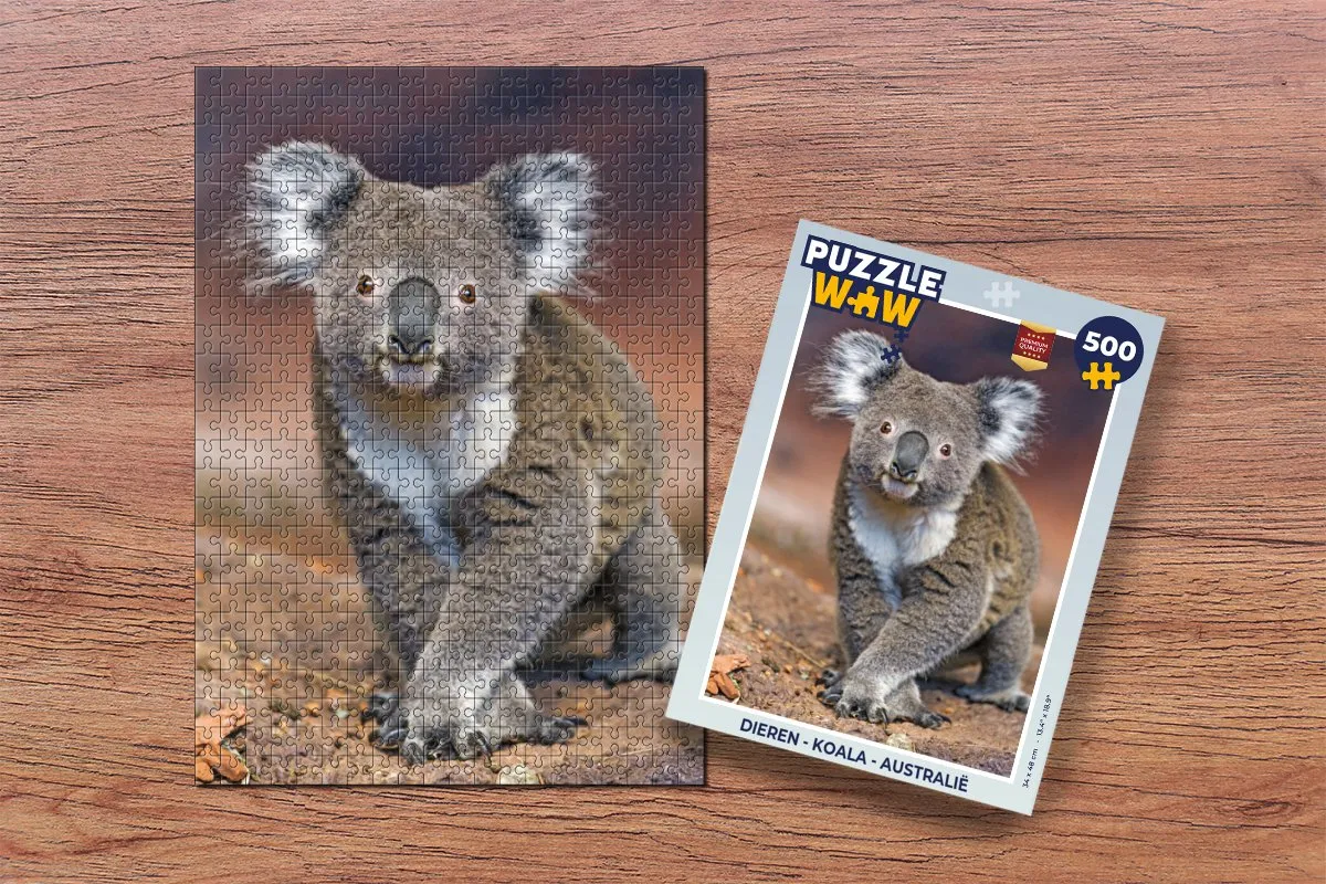 PuzzleWow Legpuzzel Koala Australië 500 Stuks - Multicolor