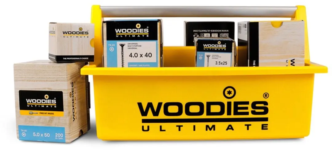 Woodies Ultimate draagkist met 1.400 verzinkte schroeven