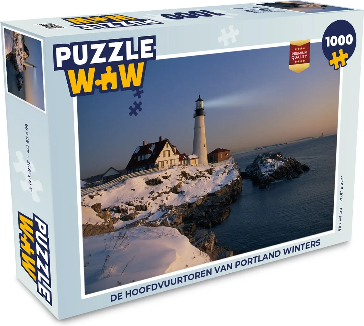 PuzzleWow De Hoofdvuurtoren Van Portland Legpuzzel 1000 Stuks - Multicolor