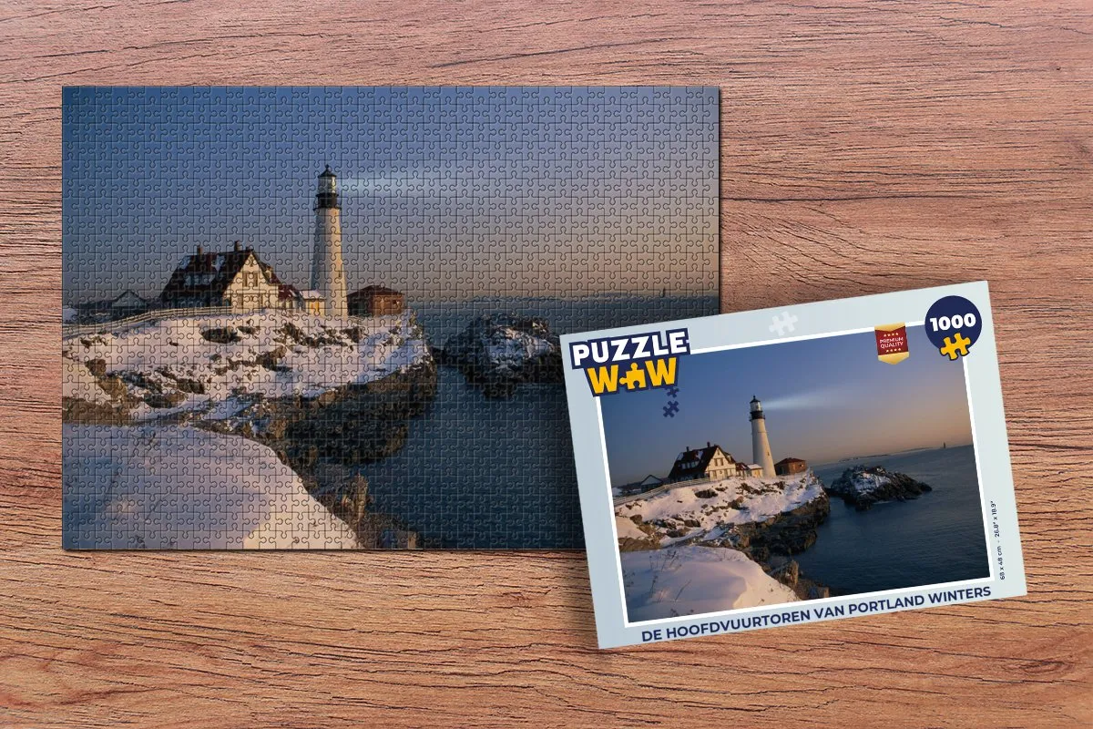 PuzzleWow De Hoofdvuurtoren Van Portland Legpuzzel 1000 Stuks - Multicolor