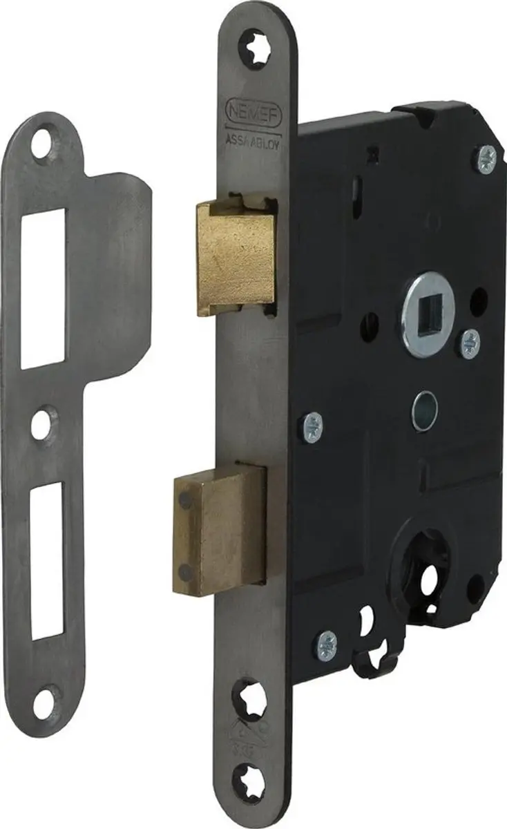 Nemef Veiligheidsslot 1279/17 Rechts - 55mm Hartafstand - RVS - afbeelding 2 van 6