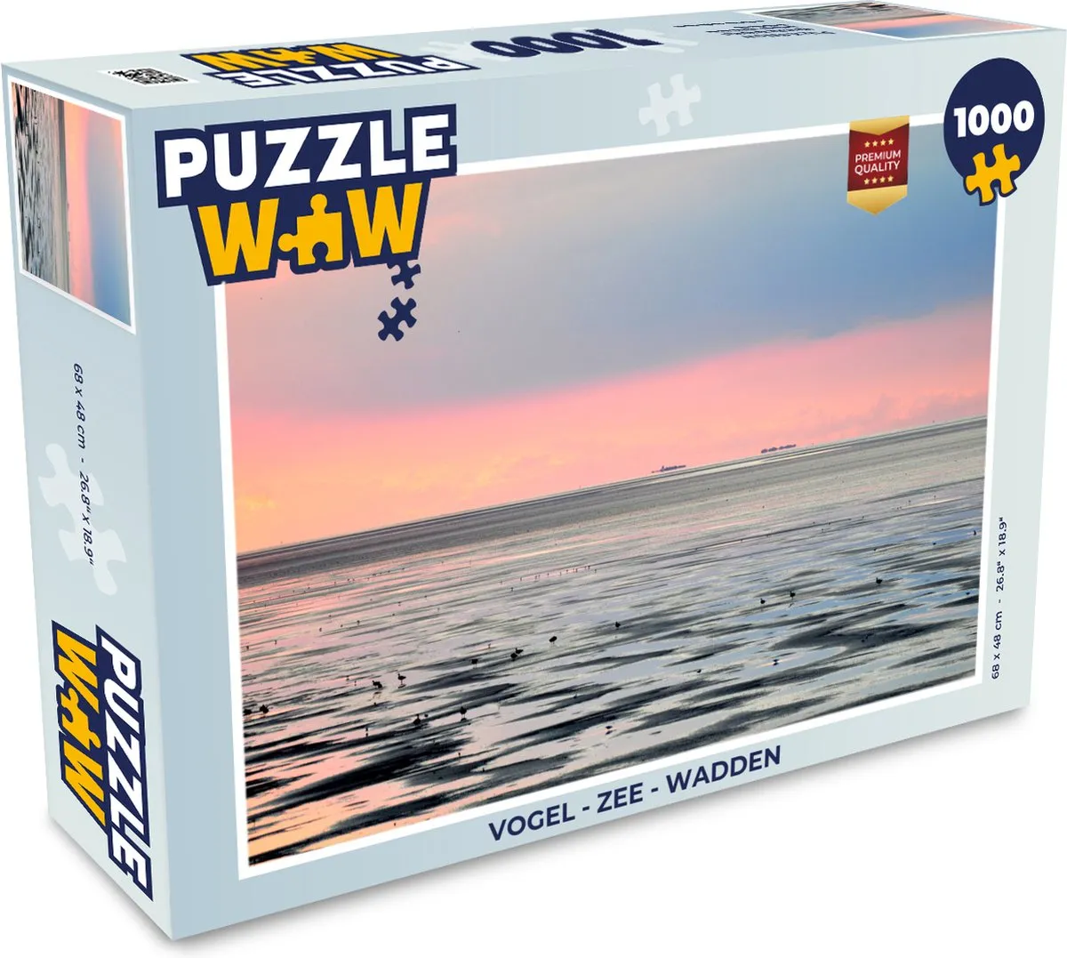PuzzleWow Vogel Zee Wadden Legpuzzel 1000 Stuks - Multicolor