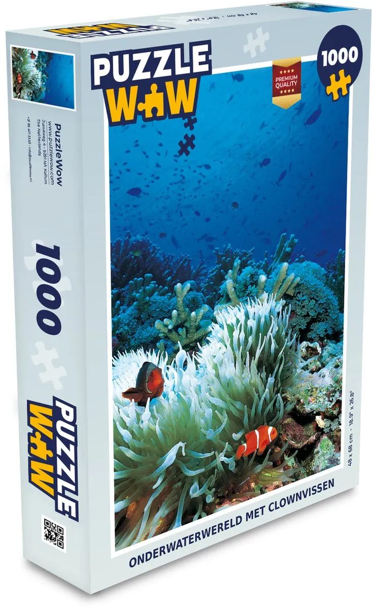 PuzzleWow Onderwaterwereld Legpuzzel 1000 Stuks - Multicolor
