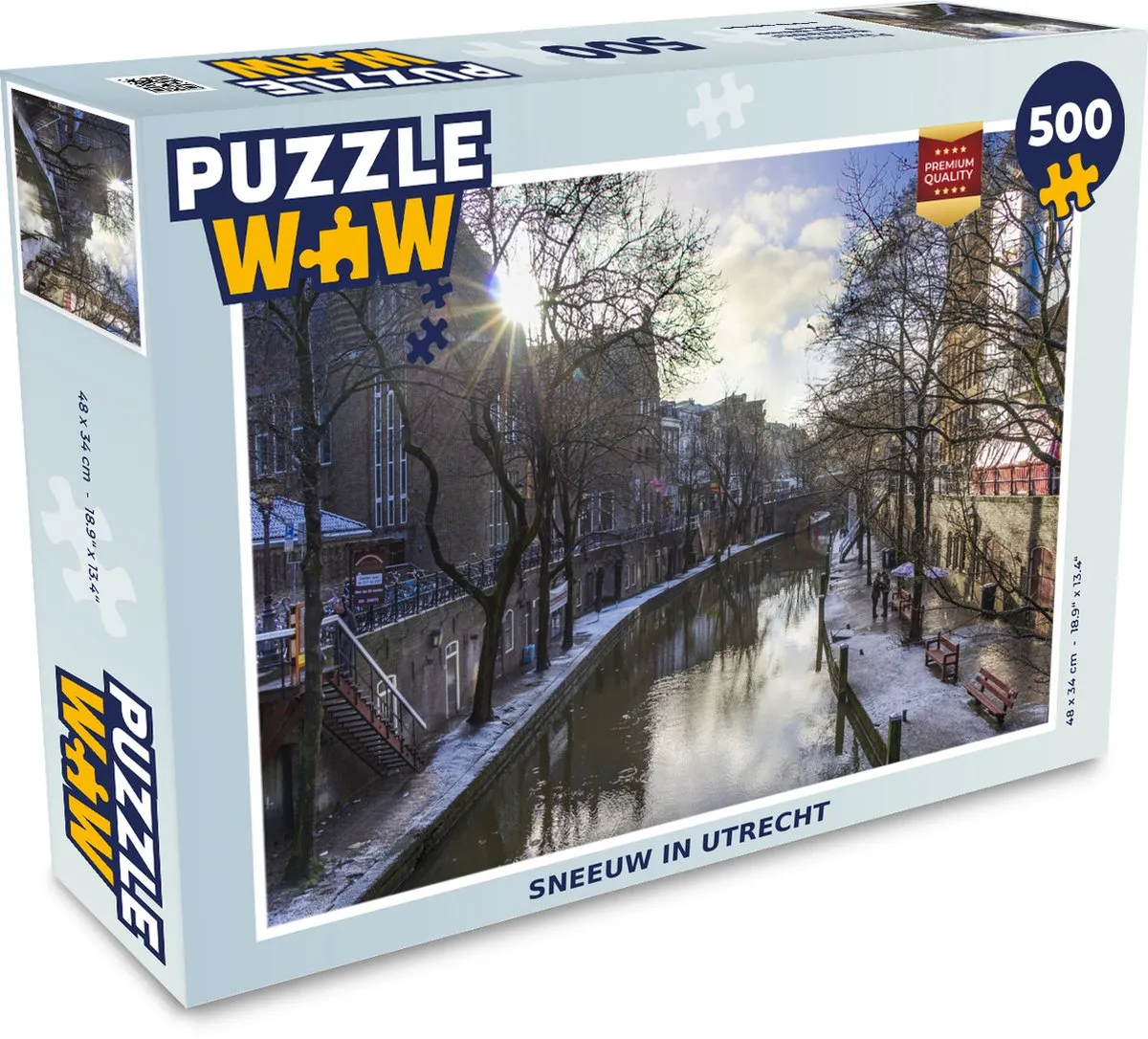 PuzzleWow Utrecht Legpuzzel 500 Stuks - Multicolor