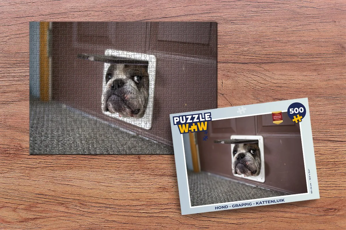 PuzzleWow Hond & Kattenluik Puzzel 500 Stuks - Multicolor