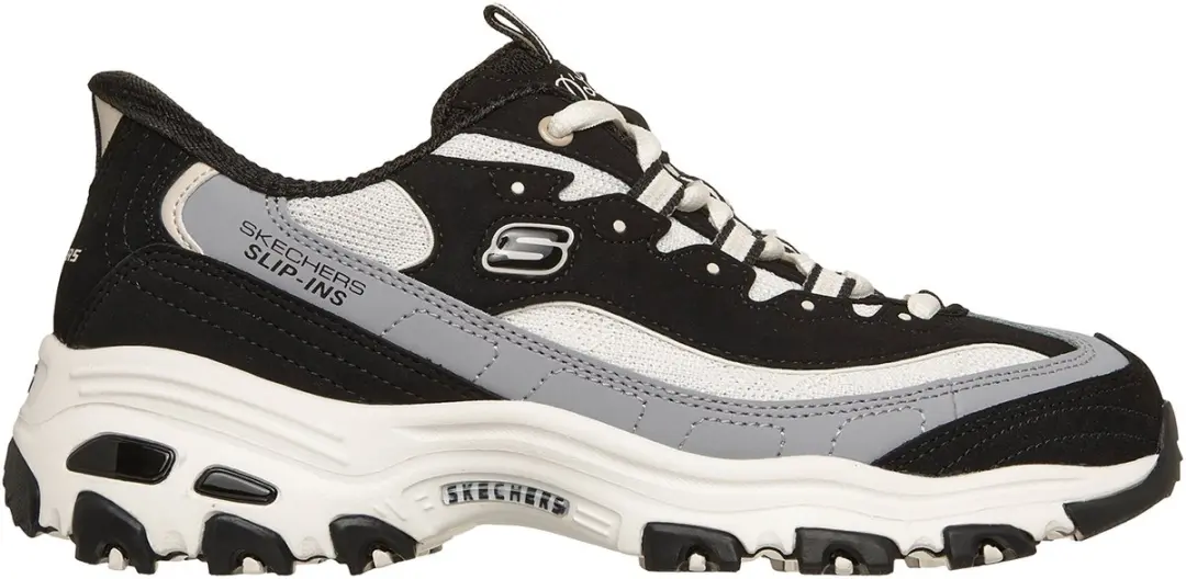 Skechers D´LITES - SMOOTH NOSTALGIA damessneaker Black Natural