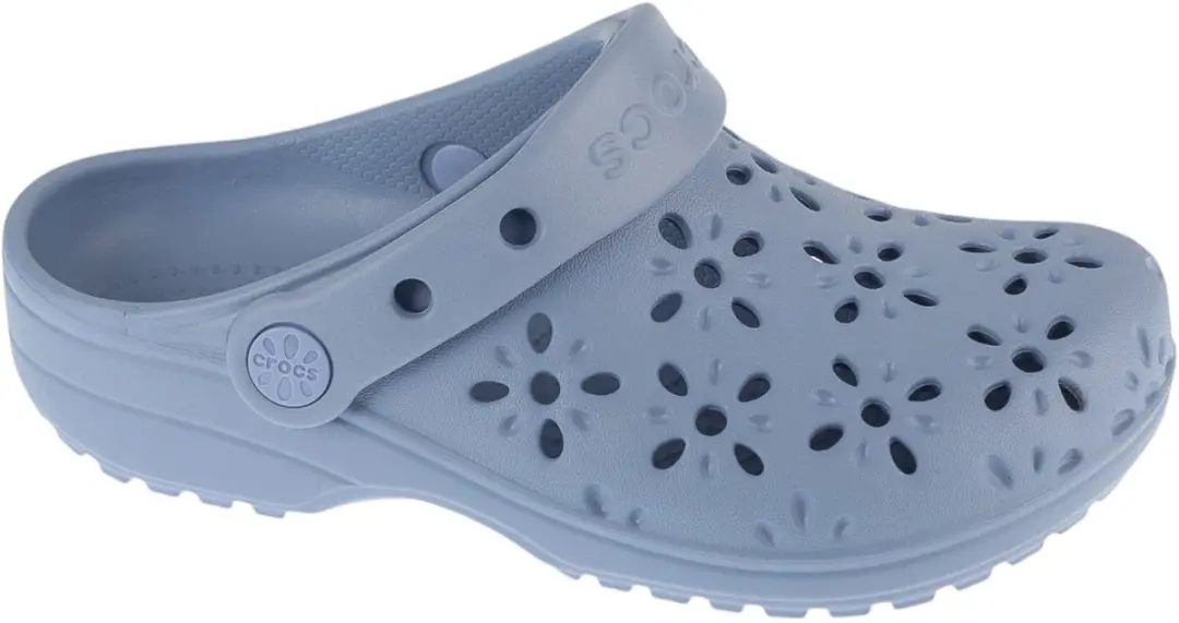 Crocs Classic Floral Cut Out Clog Kids , voor meisje, Blauw, Slippers, maat: 30/