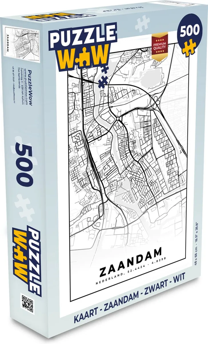 PuzzleWow Zaandam Legpuzzel 500 Stuks - Multicolor