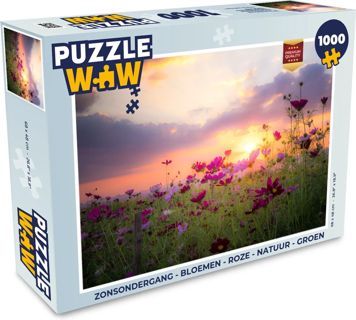 PuzzleWow Zonsondergang Legpuzzel 1000 Stuks - Multicolor