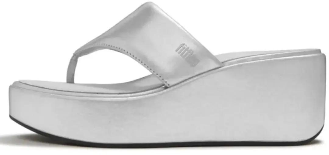 FitFlop FitFlop Platfforms Wedge Toe-Post Sandals ZILVER