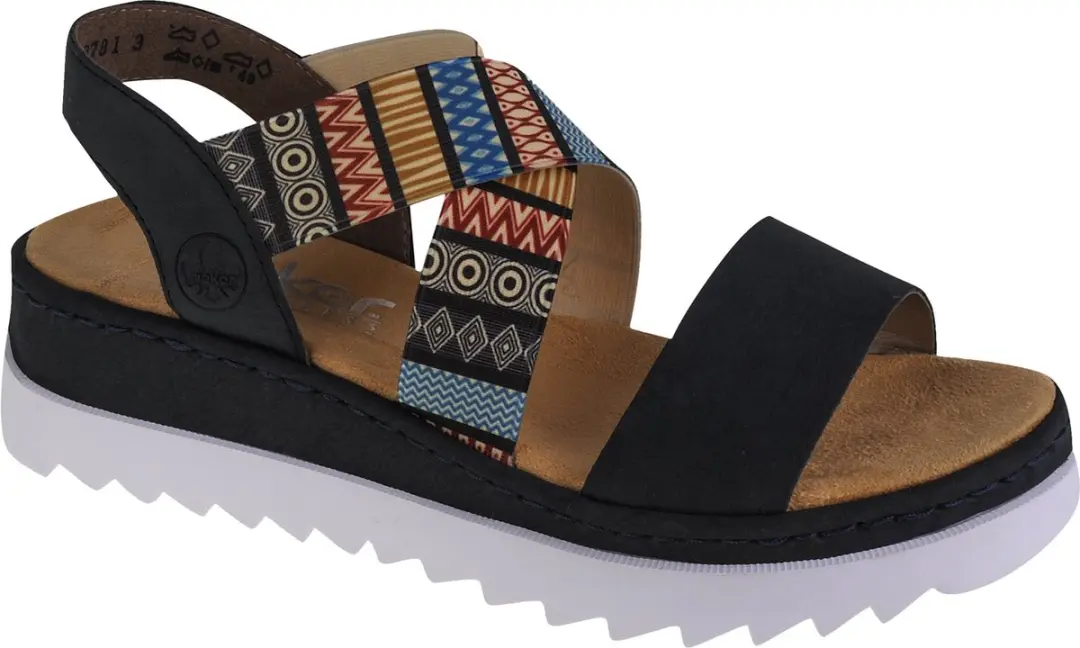 Rieker Sandals V44G8, Vrouwen, Veelkleurig, Sandalen, maat: 36