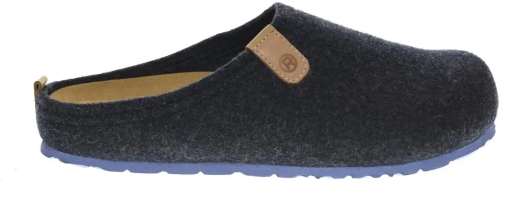 Blauw Grijs Vilten Herenpantoffels maat 47