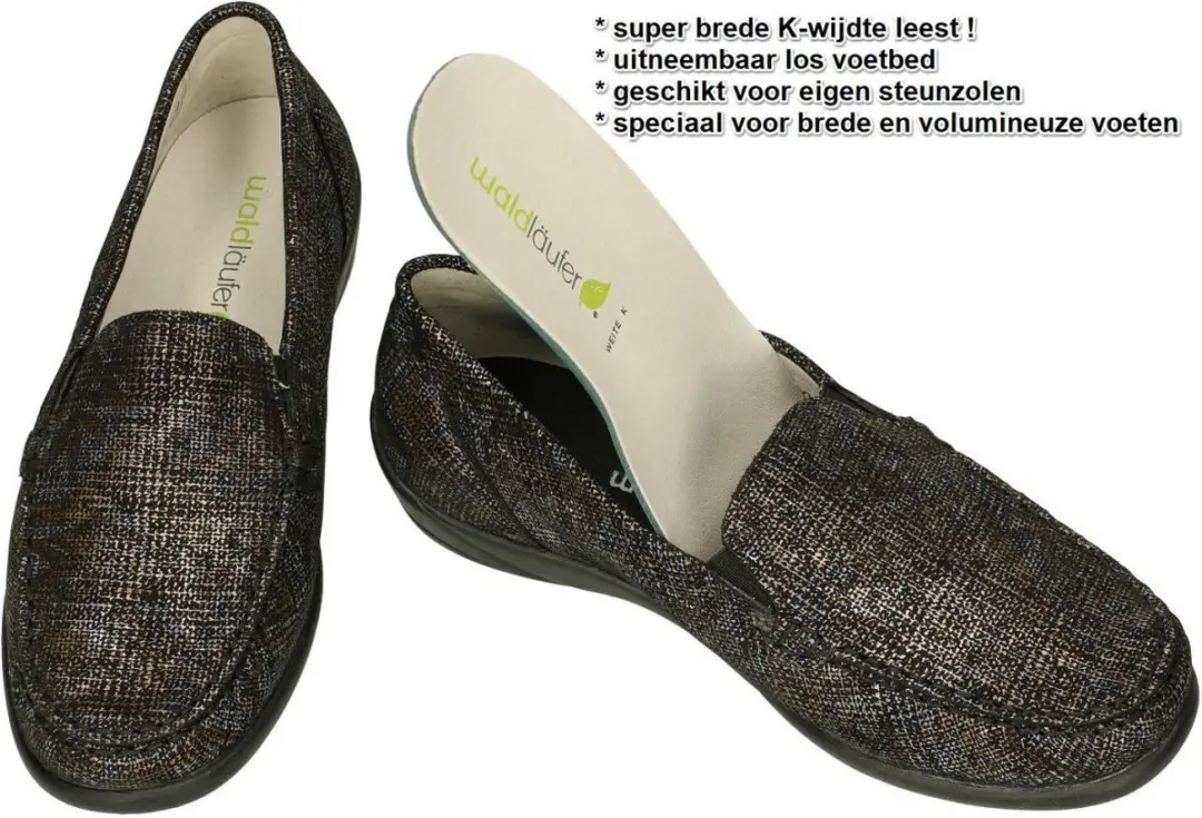 Waldläufer KLÄRE weite K Merlin Dames Ballerina's - 37.5 - afbeelding 3 van 3