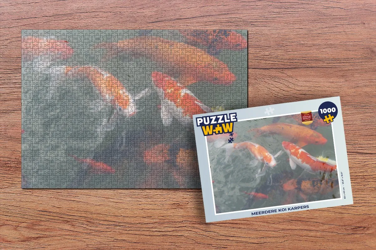 PuzzleWow Koi Karpers Legpuzzel 1000 Stuks - Multicolor