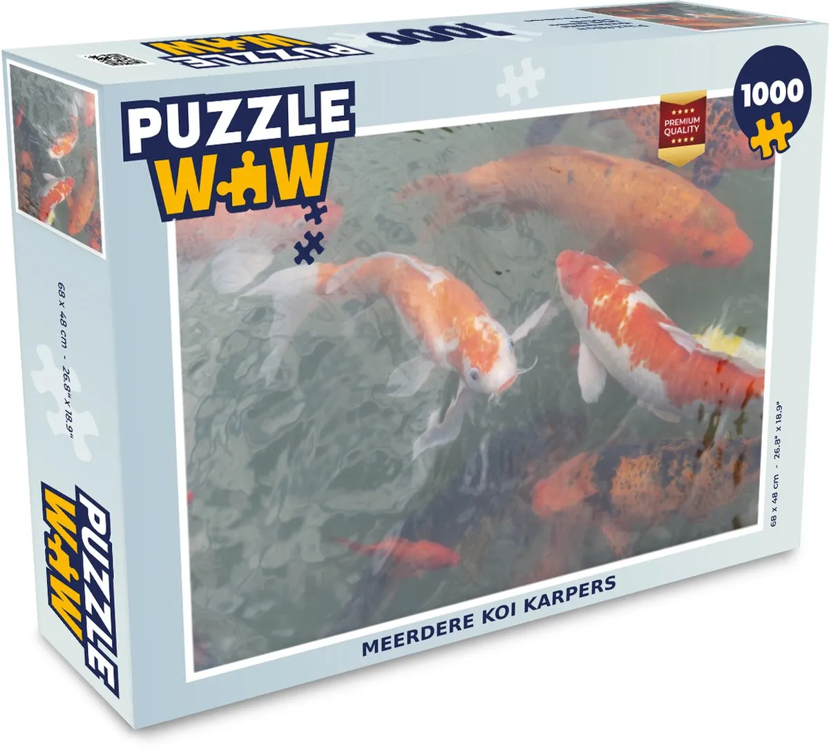PuzzleWow Koi Karpers Legpuzzel 1000 Stuks - Multicolor