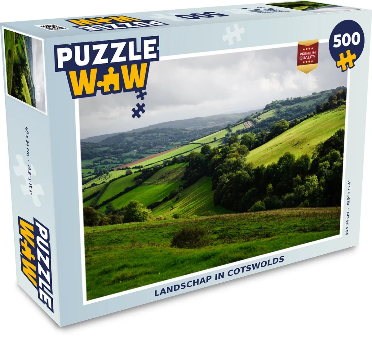 PuzzleWow Landschap in Cotswolds Legpuzzel 500 Stuks - Multicolor