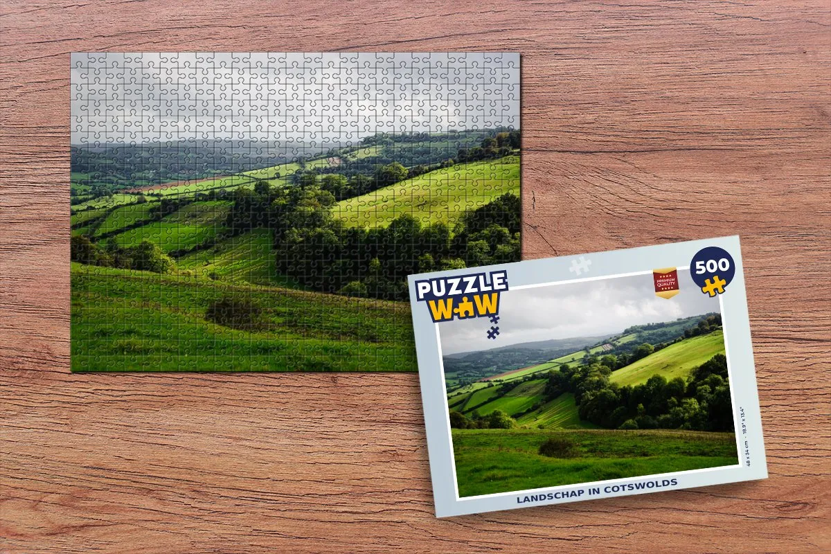 PuzzleWow Landschap in Cotswolds Legpuzzel 500 Stuks - Multicolor