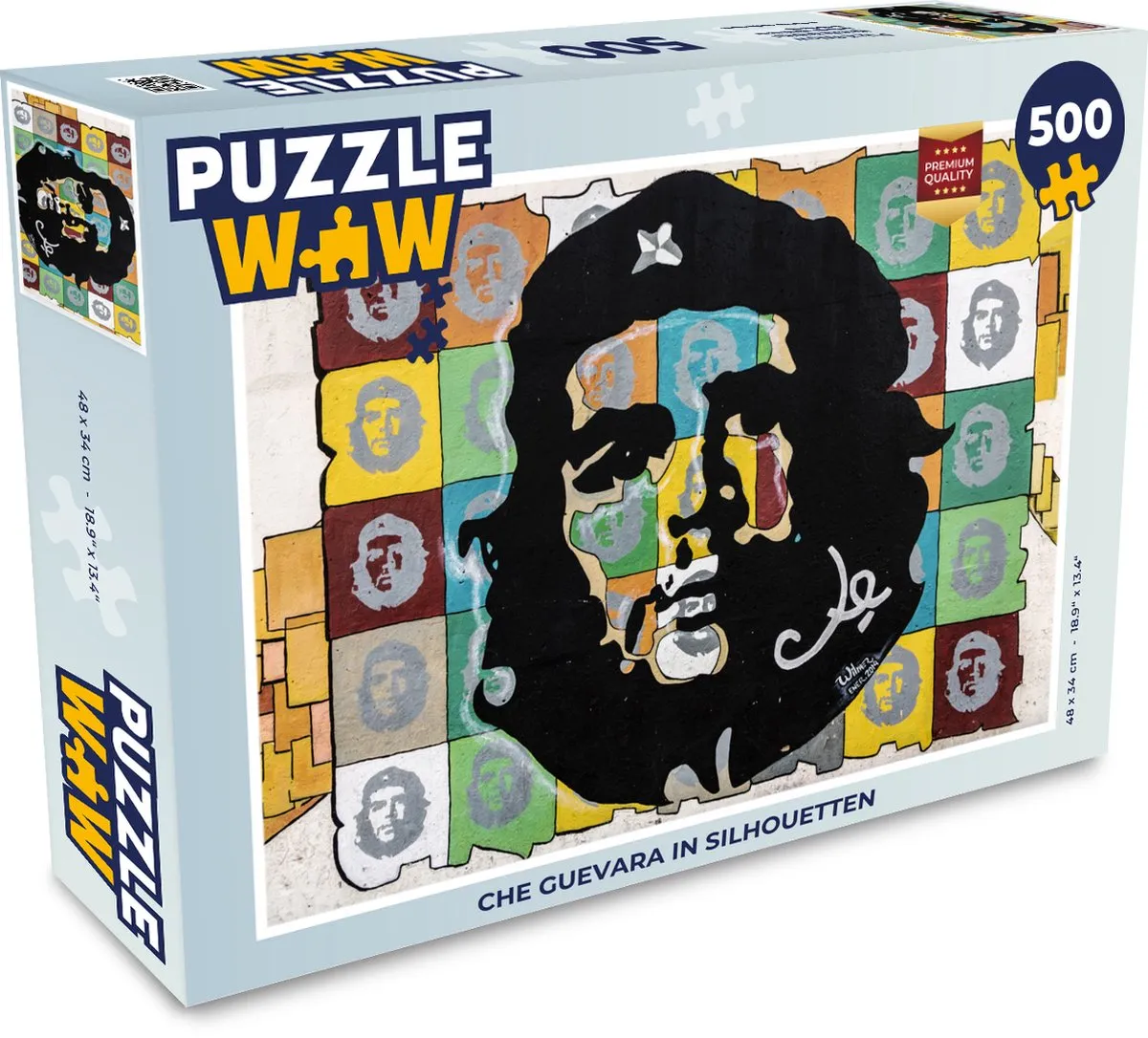 PuzzleWow Che Guevara Legpuzzel 500 Stuks - Multicolor