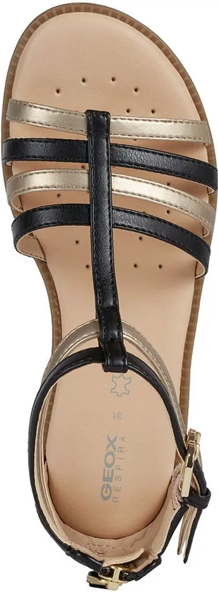Geox Karly Sandalen - Meisjes Maat 35 - Zwart/Platina - afbeelding 4 van 6