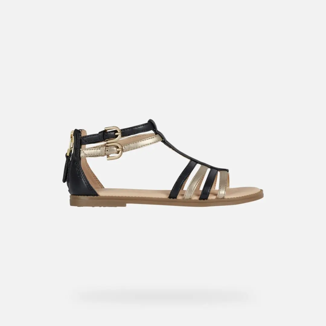 Geox Karly Sandalen - Meisjes Maat 35 - Zwart/Platina - afbeelding 6 van 6