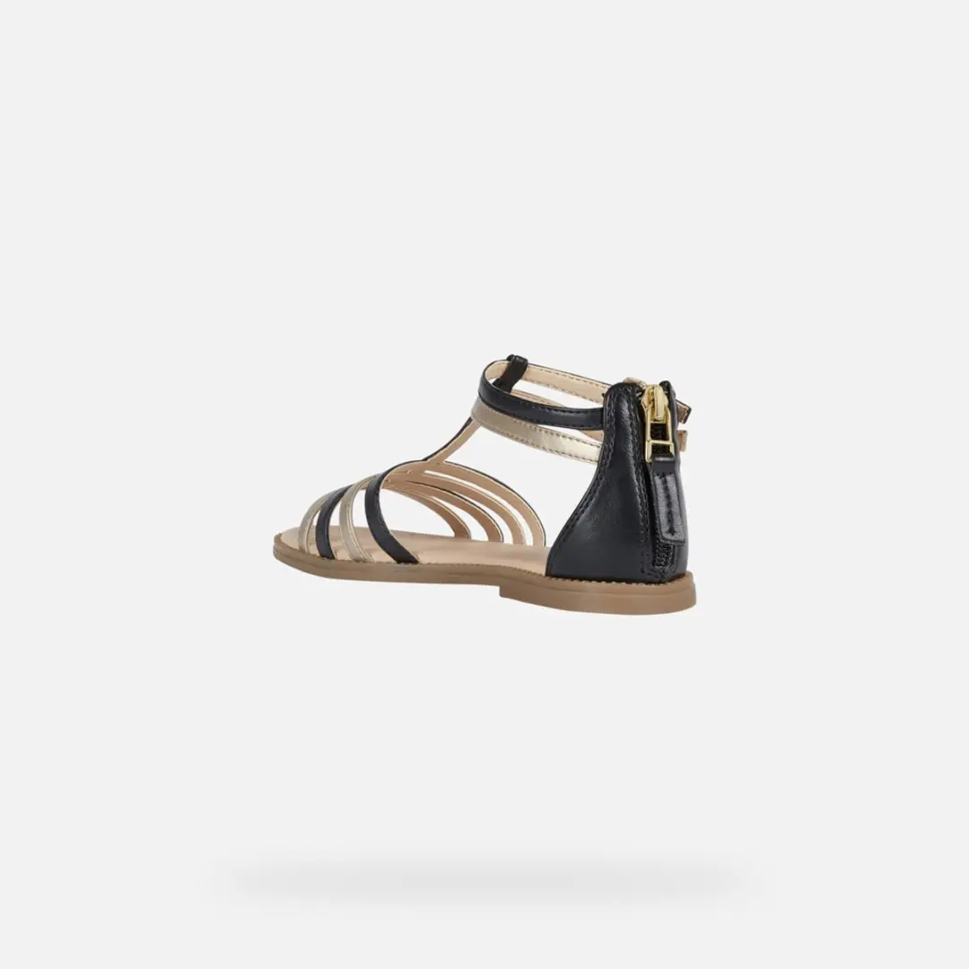Geox Karly Sandalen - Meisjes Maat 35 - Zwart/Platina - afbeelding 5 van 6