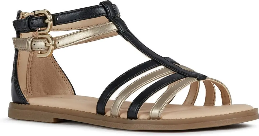 Geox Karly Sandalen - Meisjes Maat 35 - Zwart/Platina - afbeelding 2 van 6