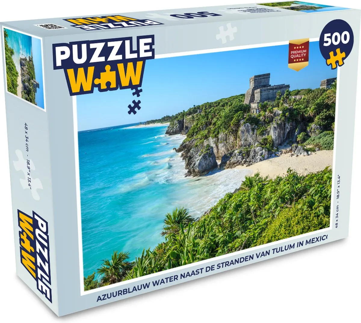 PuzzleWow Legpuzzel Tulum 500 Stuks - Multicolor