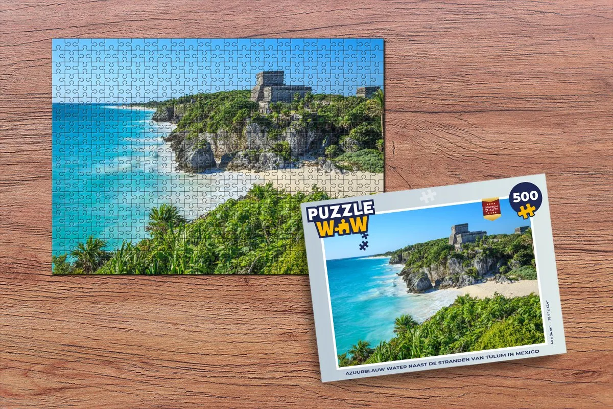 PuzzleWow Legpuzzel Tulum 500 Stuks - Multicolor