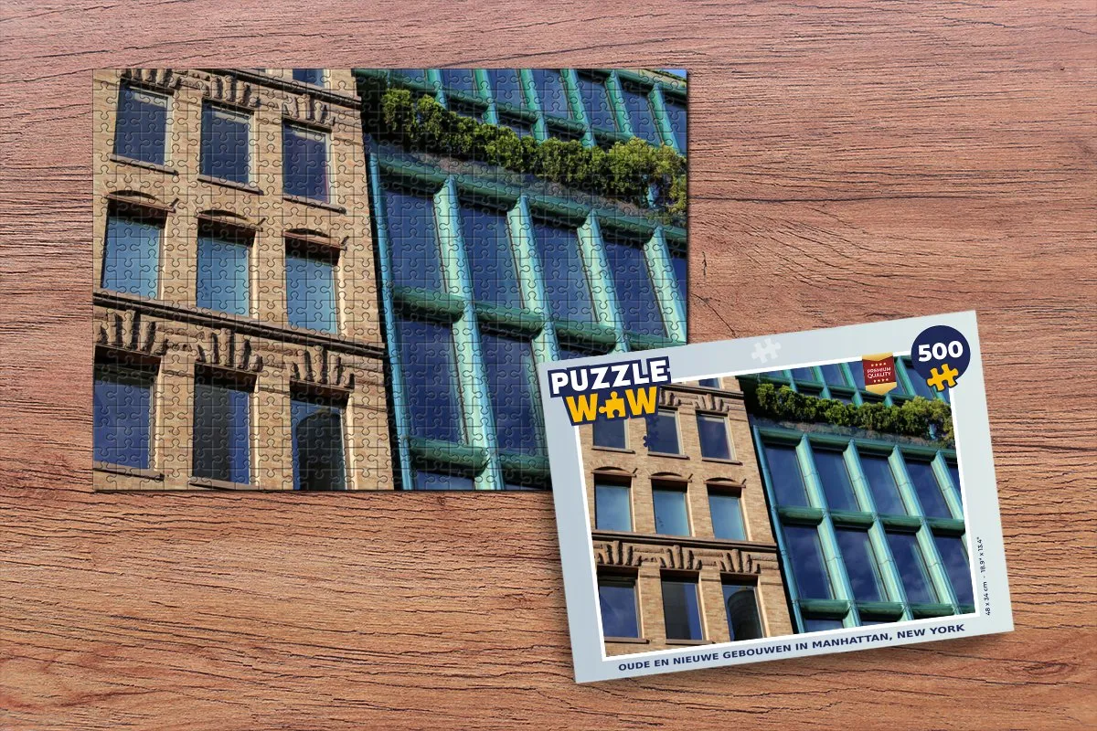 PuzzleWow Manhattan Puzzel 500 Stuks - Multicolor