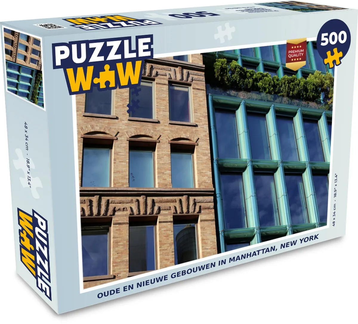 PuzzleWow Manhattan Puzzel 500 Stuks - Multicolor