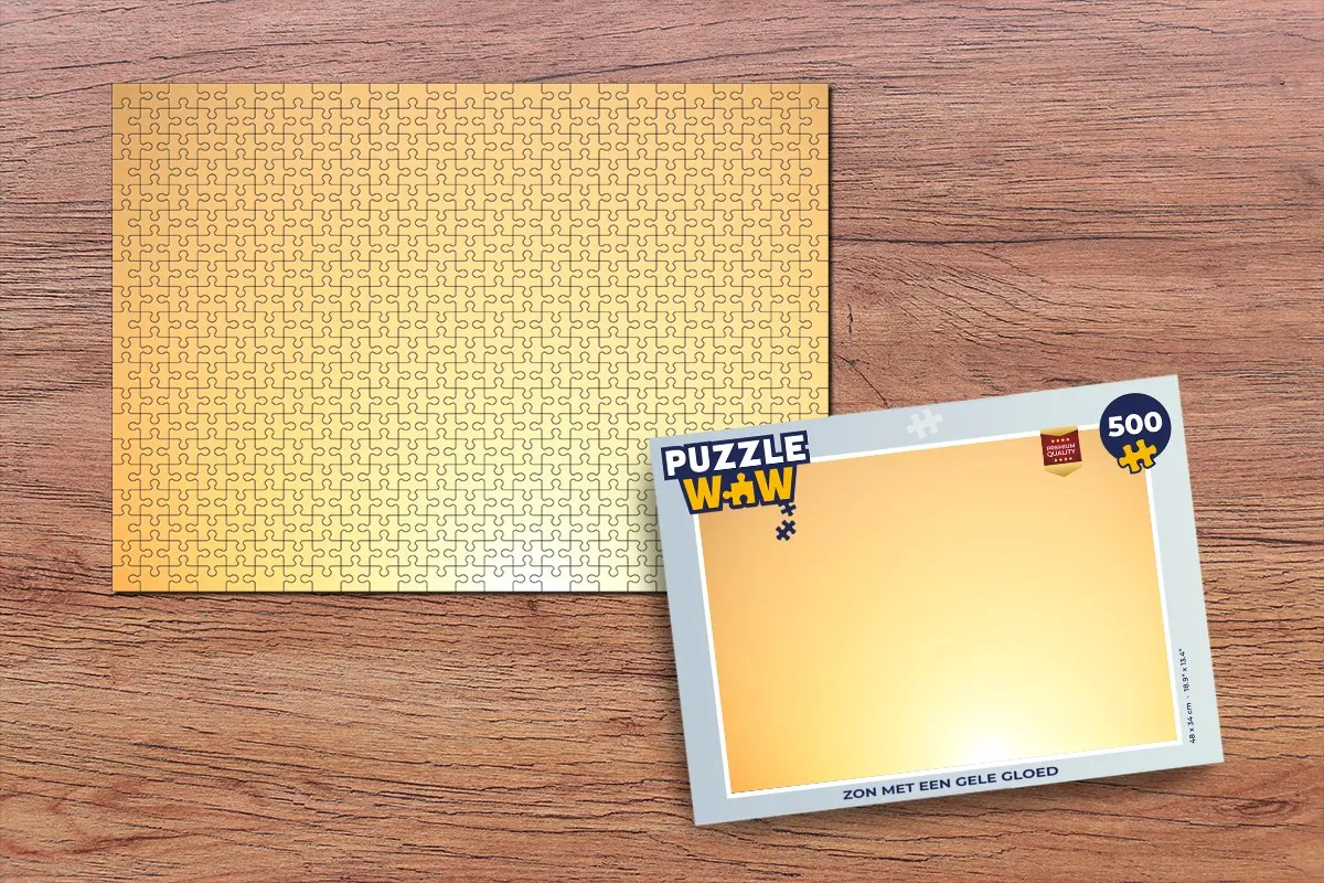 PuzzleWow Legpuzzel Zon met gele gloed 500 Stuks - Multicolor