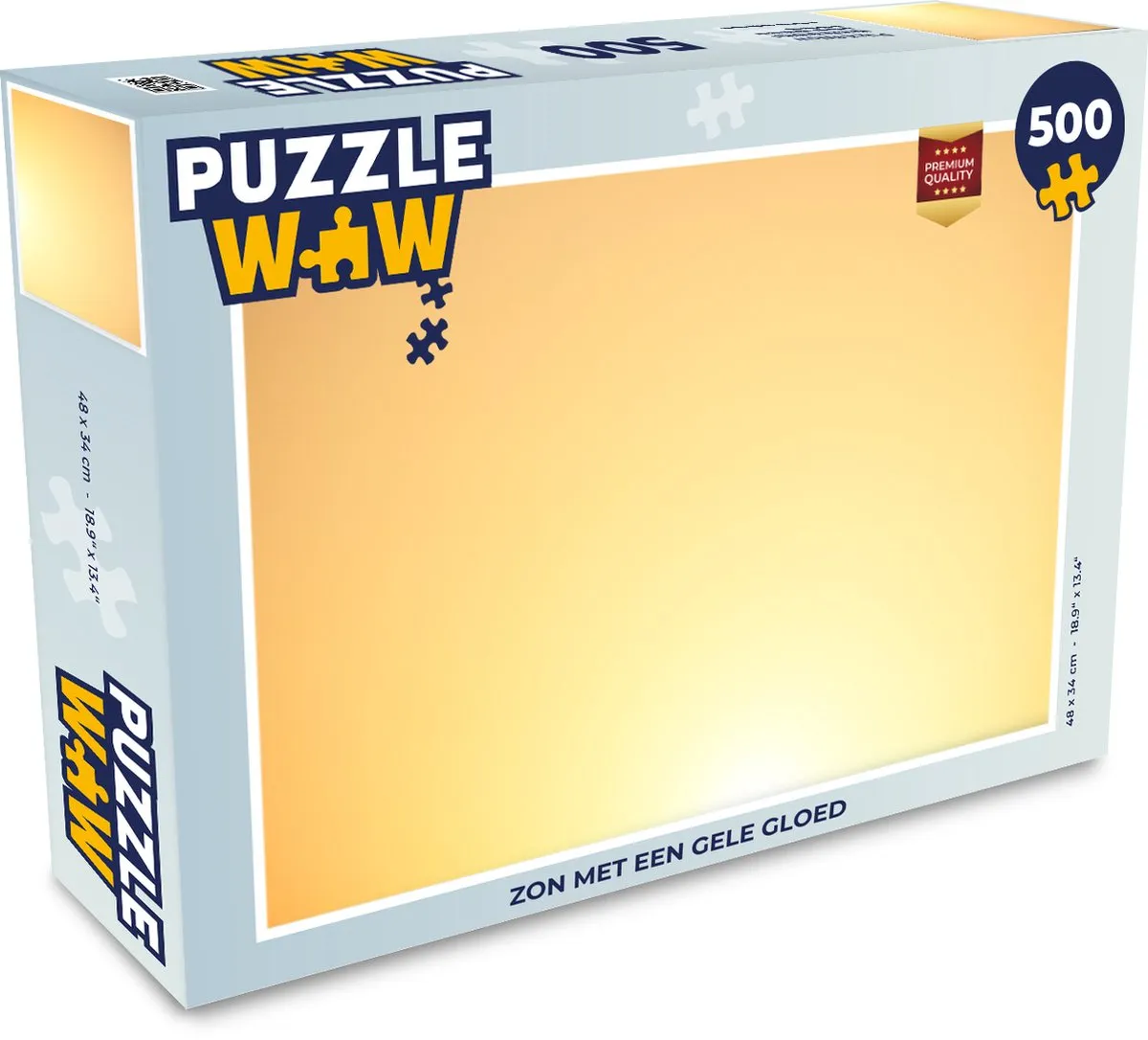 PuzzleWow Legpuzzel Zon met gele gloed 500 Stuks - Multicolor