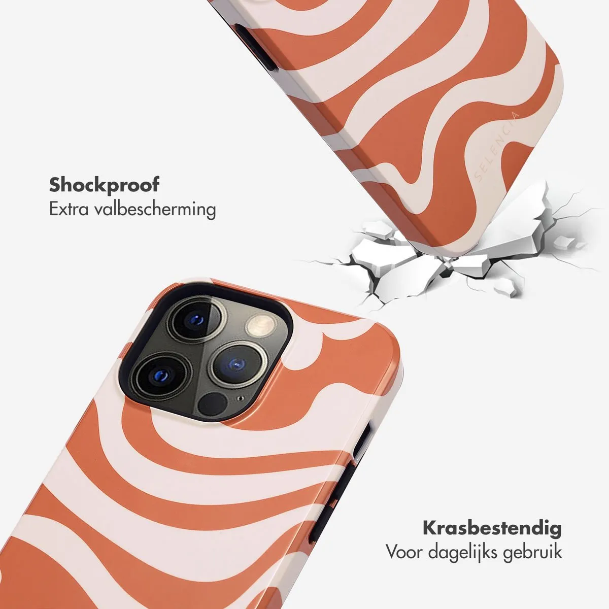 Selencia Hoesje iPhone 13 Pro Dream Swirl Orange