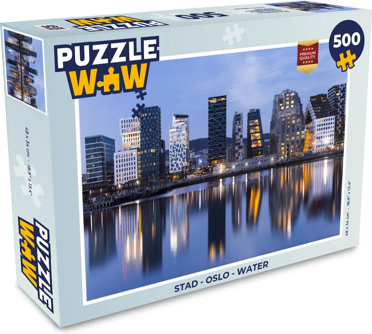 PuzzleWow Oslo Water Legpuzzel 500 Stuks - Multicolor