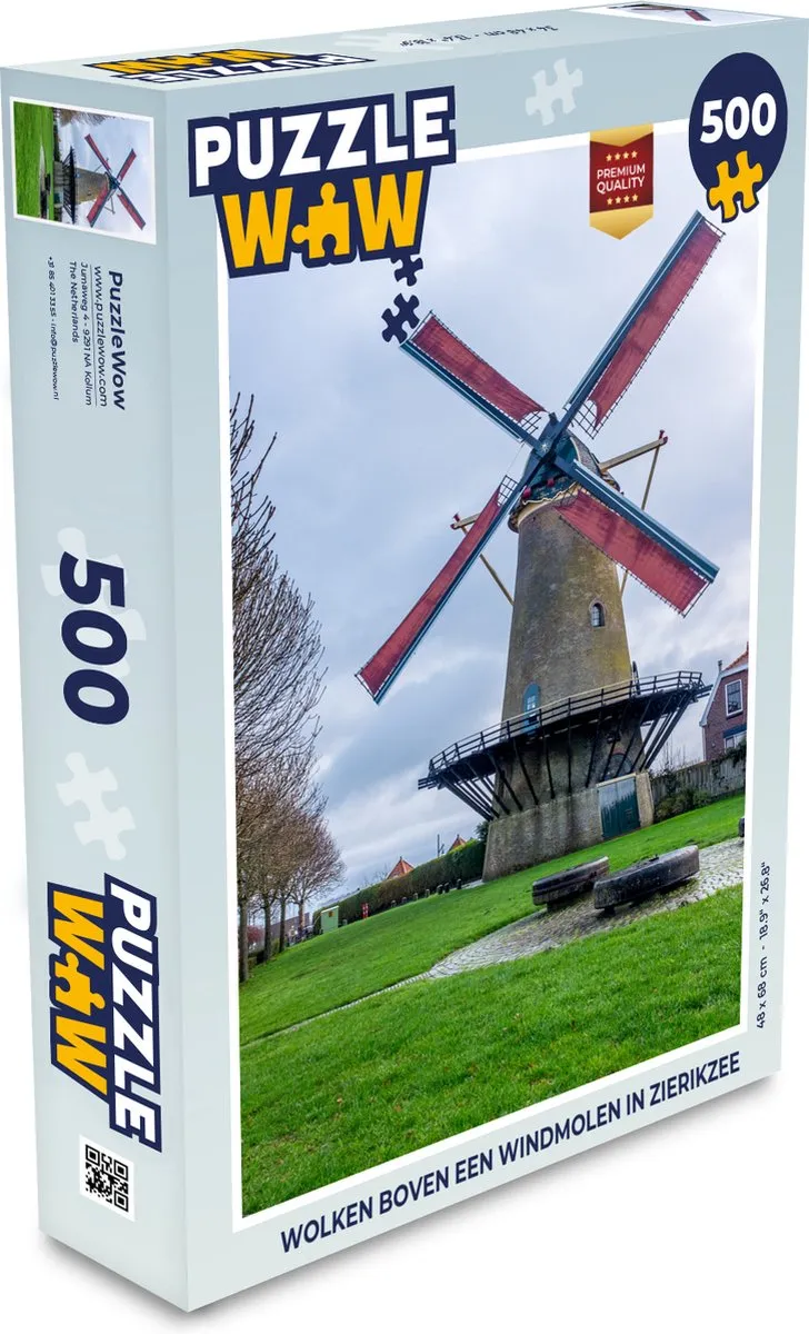 PuzzleWow Wolken boven Zierikzee Legpuzzel 500 Stuks - Multicolor