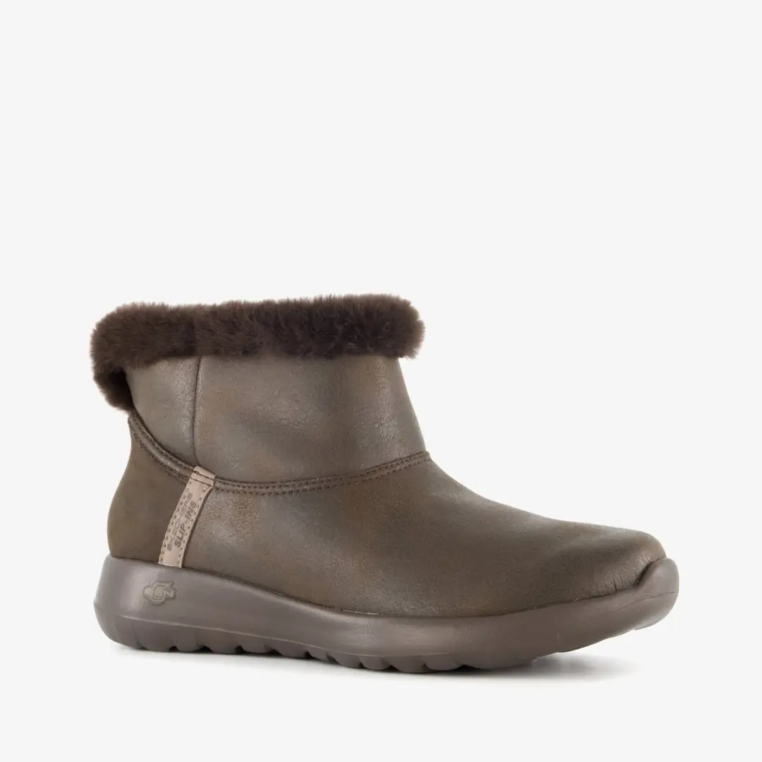 Skechers Slip-Ins On The Go gevoerde dames boots bruin