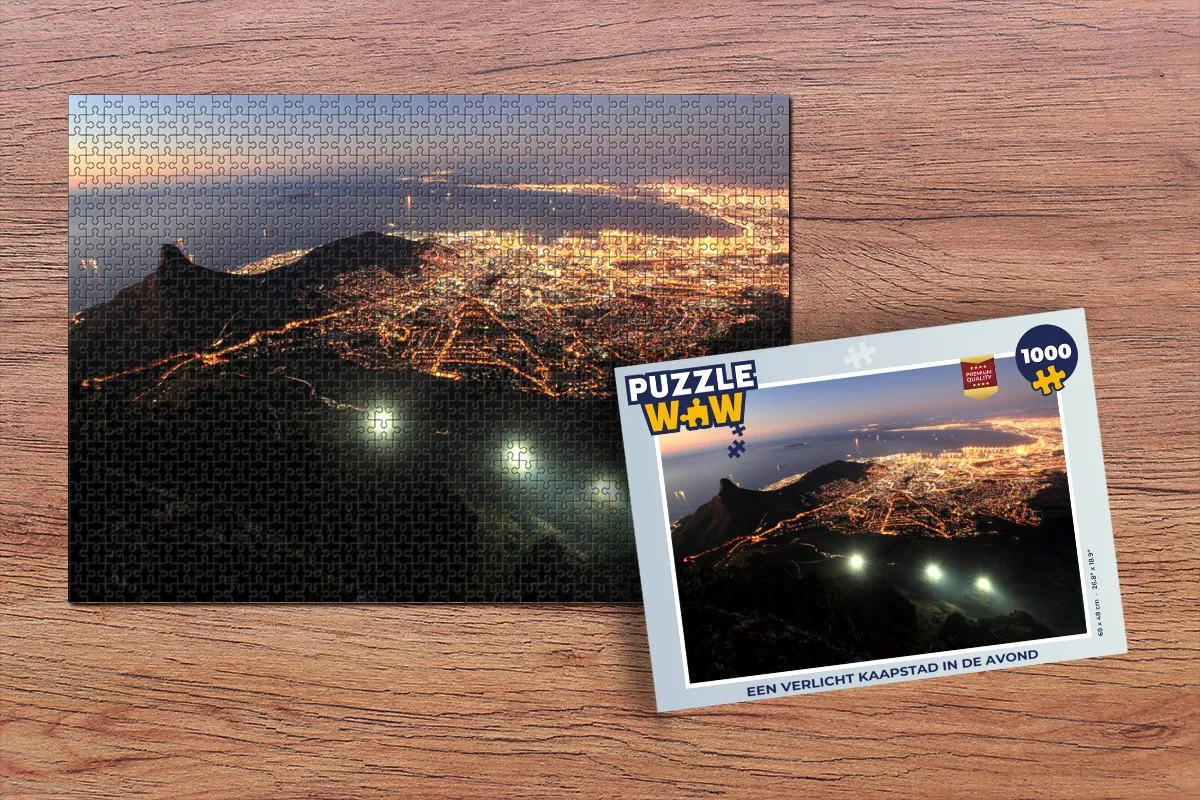 PuzzleWow Kaapstad Legpuzzel 1000 Stuks - Multicolor